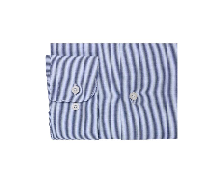 Chemise Bleue à rayures blanches - ANSELME