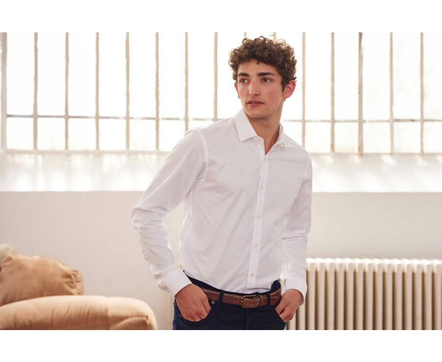 Chemise Oxford coton blanc - EVRARD