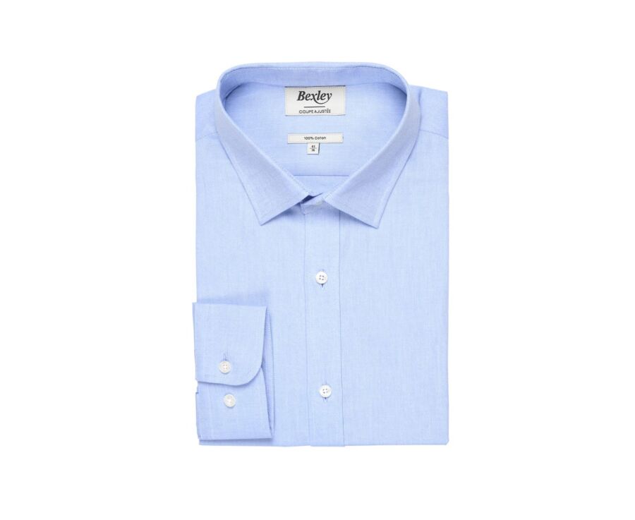 Chemise Oxford coton bleu ciel - EVRARD