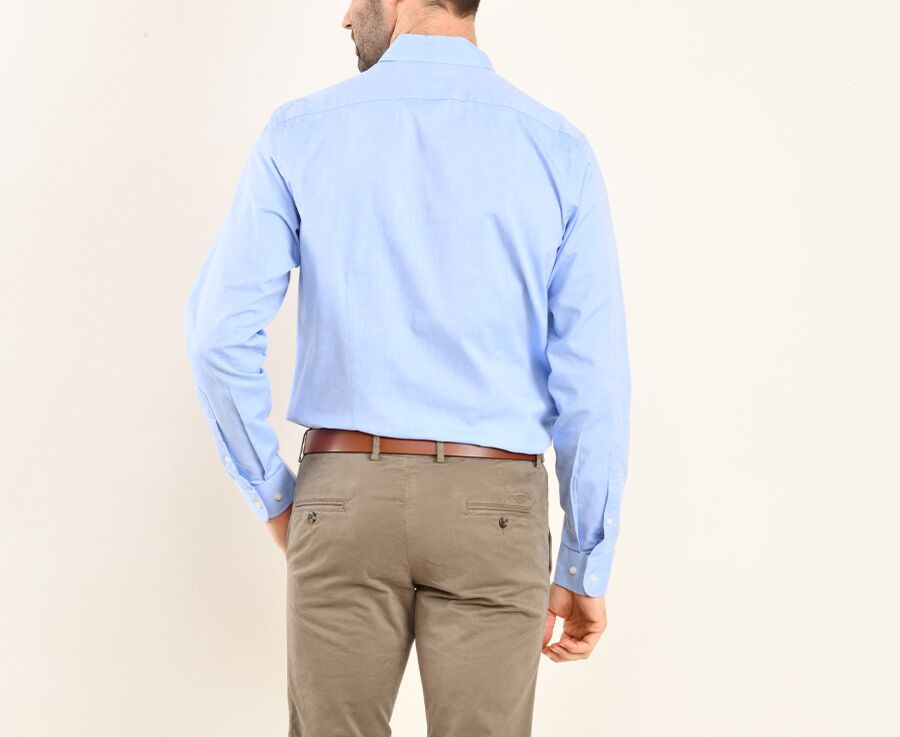 Chemise Oxford coton bleu ciel - EVRARD