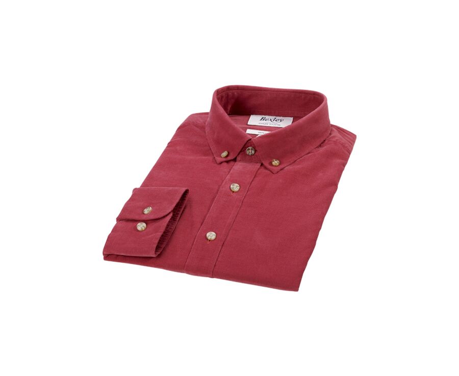 Chemise en velours Corail Foncé - WAYNE