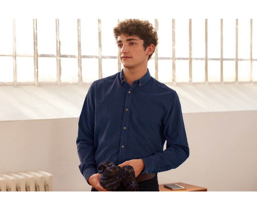 Chemise en velours Indigo - WAYNE