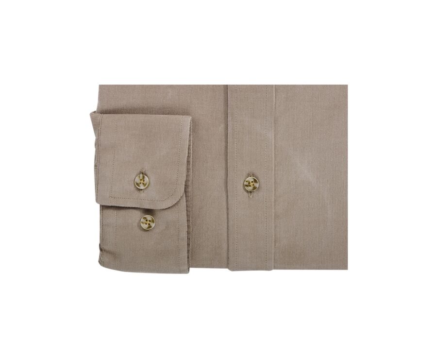 Chemise en velours Taupe Clair - WAYNE