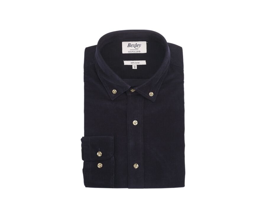 Chemise en velours Marine foncé - WAYNE