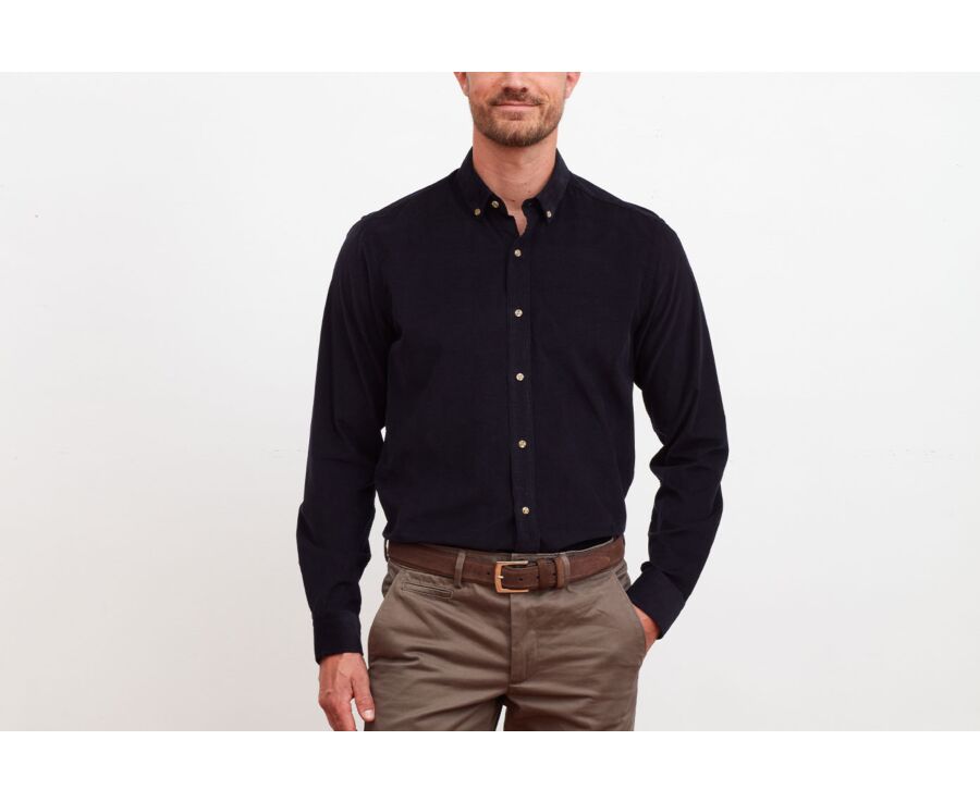 Chemise en velours Marine foncé - WAYNE