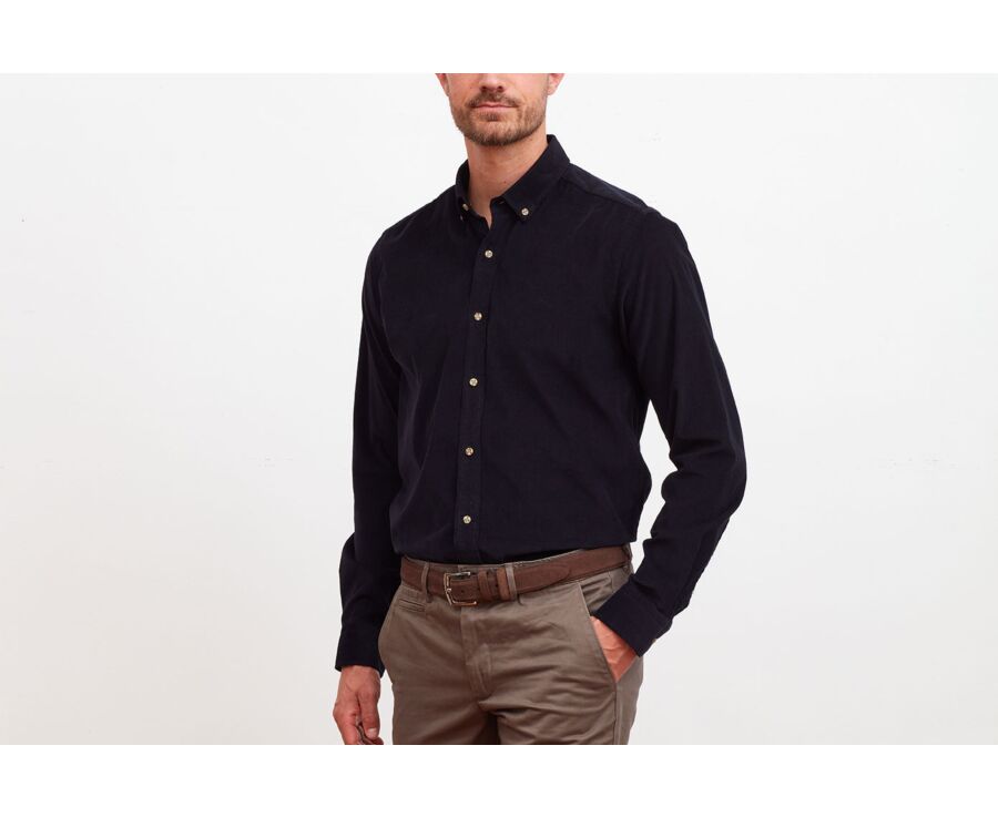 Chemise en velours Marine foncé - WAYNE