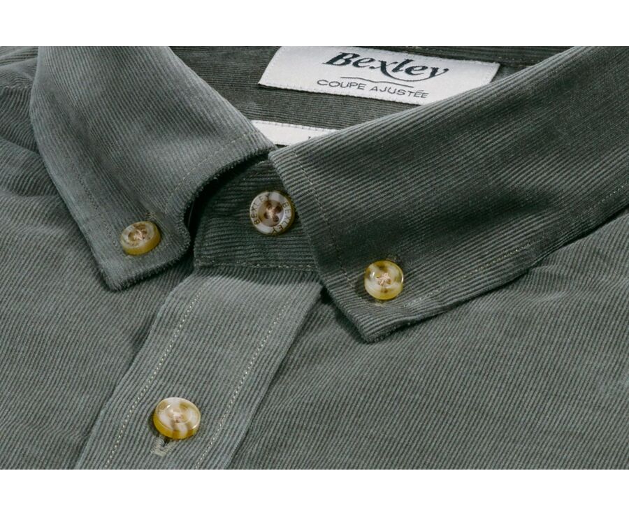 Chemise en velours Vert Tilleul - WAYNE