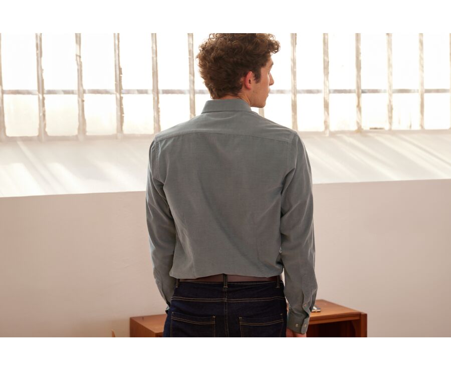 Chemise en velours Vert Tilleul - WAYNE