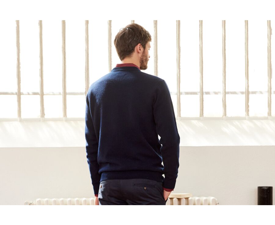 Pull marin homme laine Bleu Marine - KONNOR