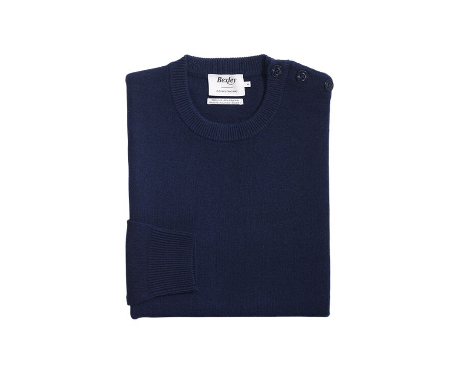Pull marin homme laine Bleu Marine - KONNOR