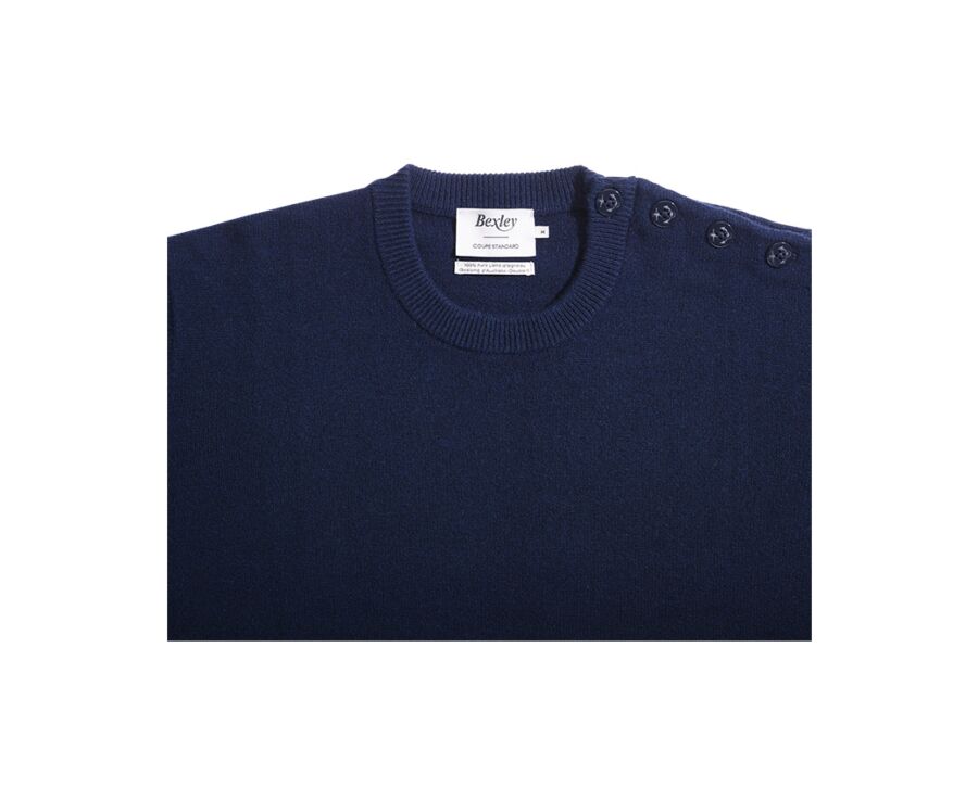 Pull marin homme laine Bleu Marine - KONNOR