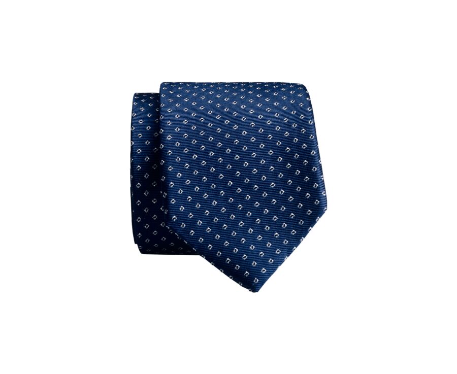 Cravate homme Soie Motif carré Bleu Pétrole