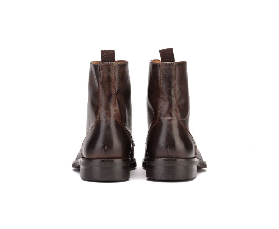 Derby boots homme à lacets Chocolat patiné - ENFIELD II GOMME CITY