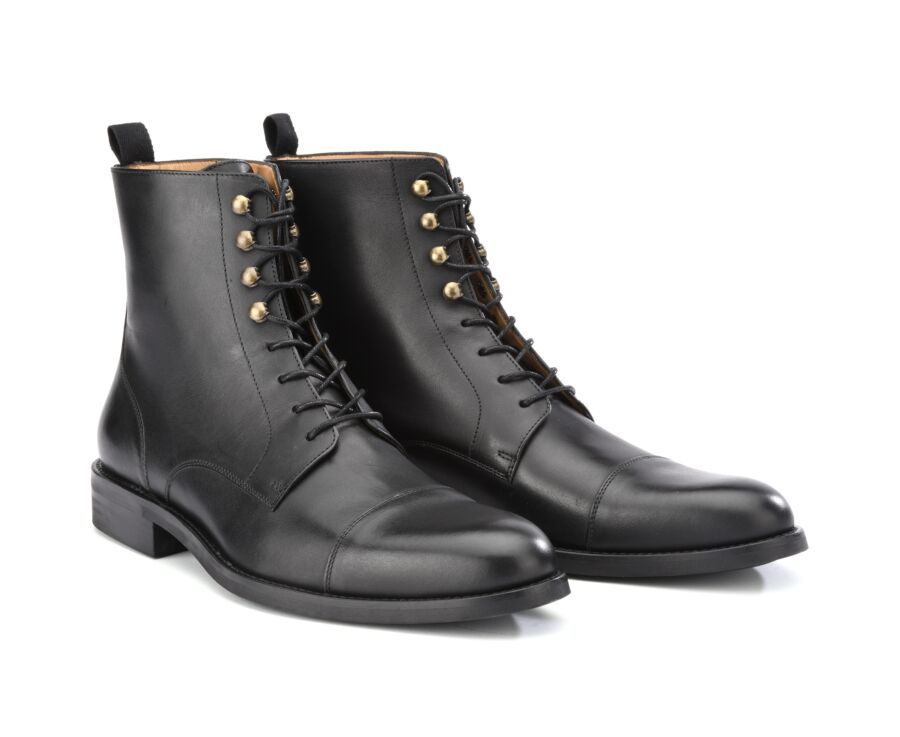 Derby boots homme lacets Noir patin Enfield Ii Gomme City Bexley