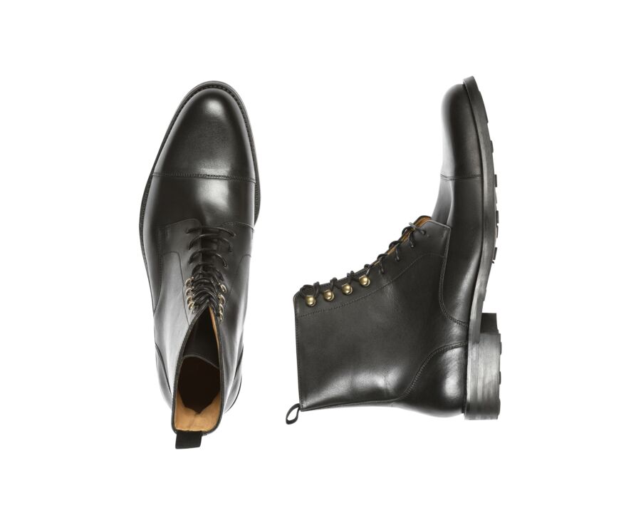 Derby boots homme à lacets Noir patiné - ENFIELD II GOMME CITY