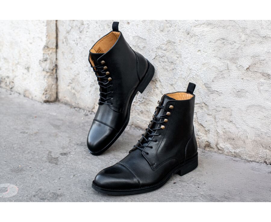 Derby boots homme à lacets Noir - ENFIELD II GOMME CITY