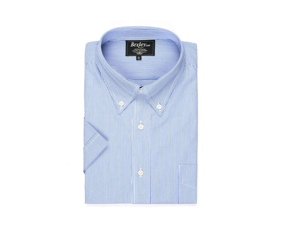 Chemise rayée bleu et blanc - Poche - TRENT MC