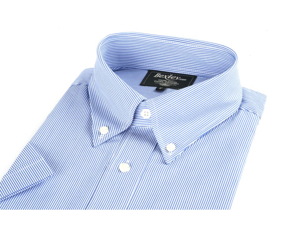 Chemise rayée bleu et blanc - Poche - TRENT MC