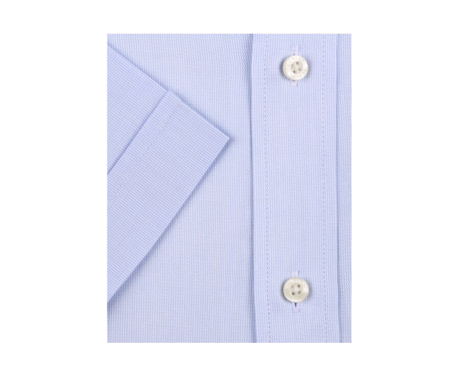 Chemise coton bleu pâle - Col américain - PATRICK MC