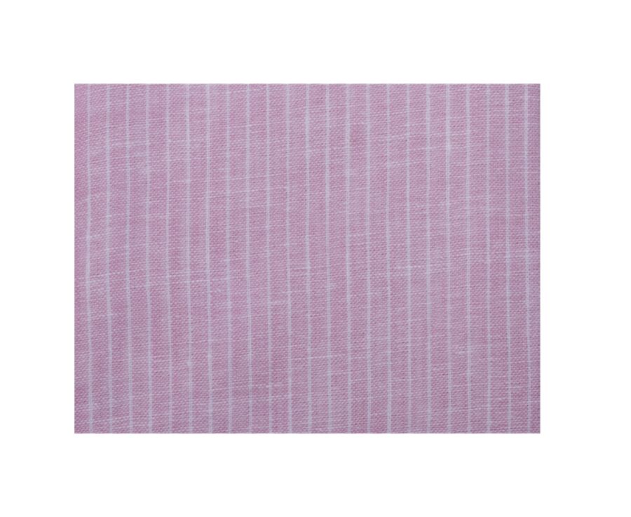 Chemise coton et lin Rose et liseré Blanc - EDIBERT