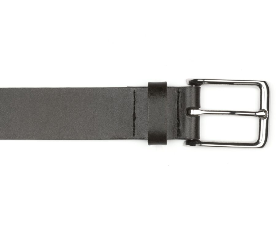 Ceinture en cuir homme Noir - WESTWOOD II SILVER
