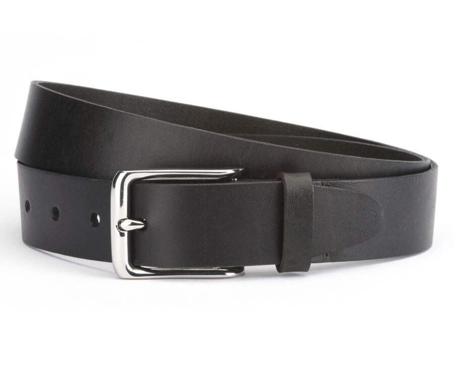 Ceinture en cuir homme Noir - WESTWOOD II SILVER