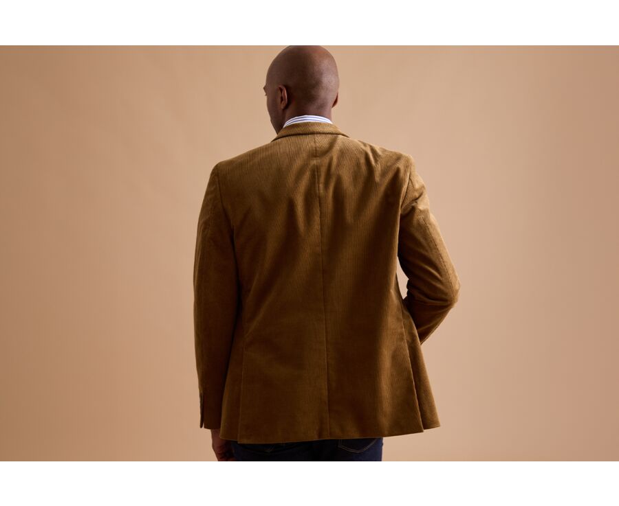Blazer homme velours côtelé lavé Camel - LÉONTILDE