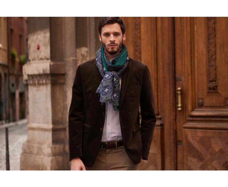 Blazer homme velours côtelé lavé Brun - LÉONTILDE 