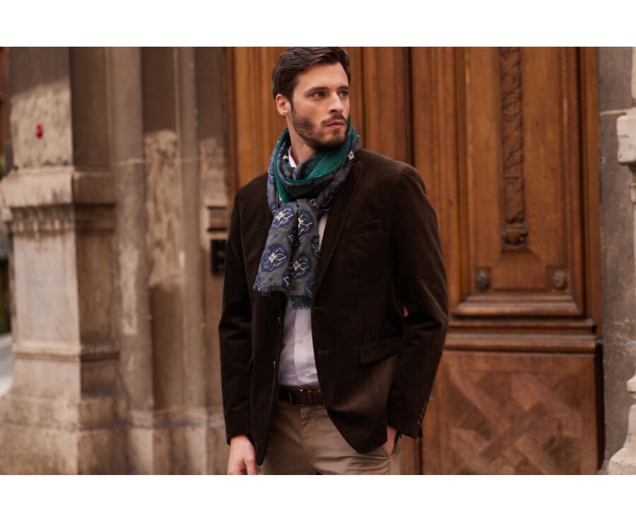 Blazer homme velours côtelé lavé Brun - LÉONTILDE 