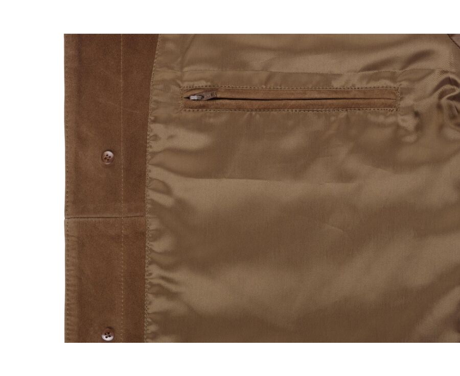 Veste en cuir daim homme Havane - FAUSTIN