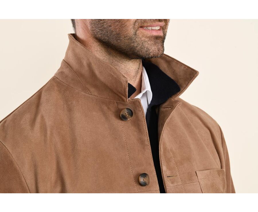 Veste cuir homme Camel Fonce Faustin Bexley