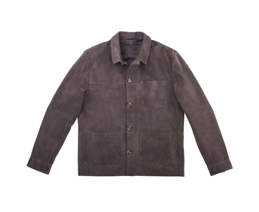 Veste cuir daim Brun - FAUSTIN