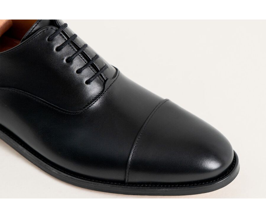 Richelieu homme Noir semelle cuir - WINFORD