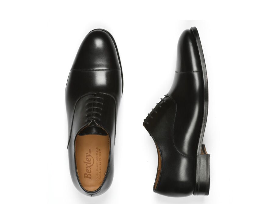 Richelieu homme Noir semelle cuir - WINFORD