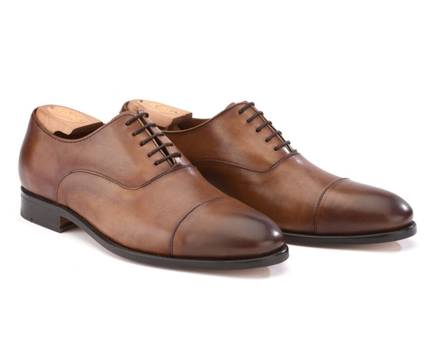 Richelieu homme Cognac Patiné semelle cuir - WINFORD
