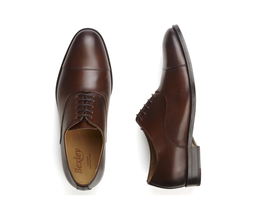 Richelieu homme Cognac Patiné semelle cuir - WINFORD