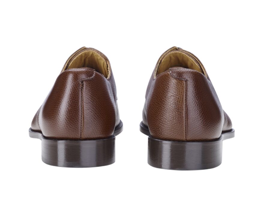 Derbies homme Châtaigne grainé semelle cuir - DOVER