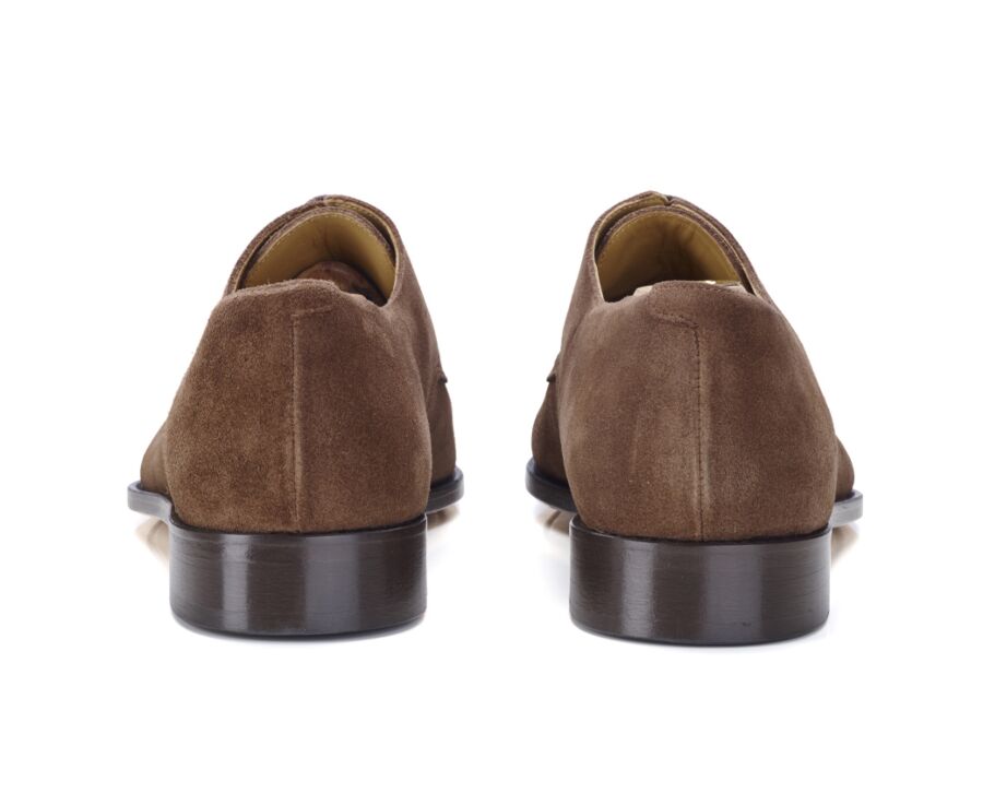 Derbies homme Velours havane semelle cuir - DOVER