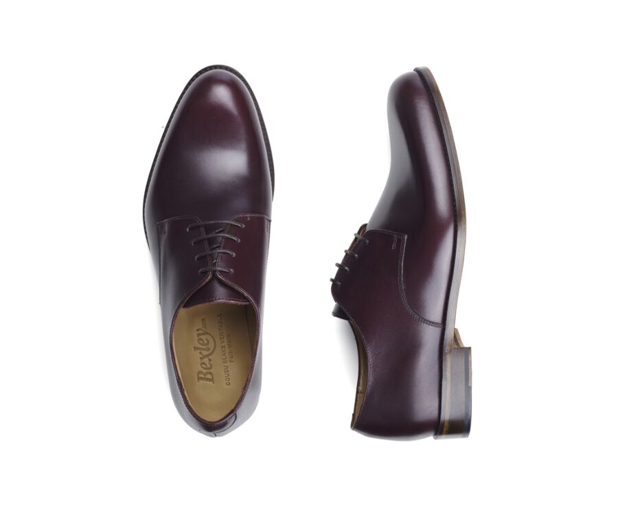 Derbies homme Bordeaux semelle cuir - DOVER