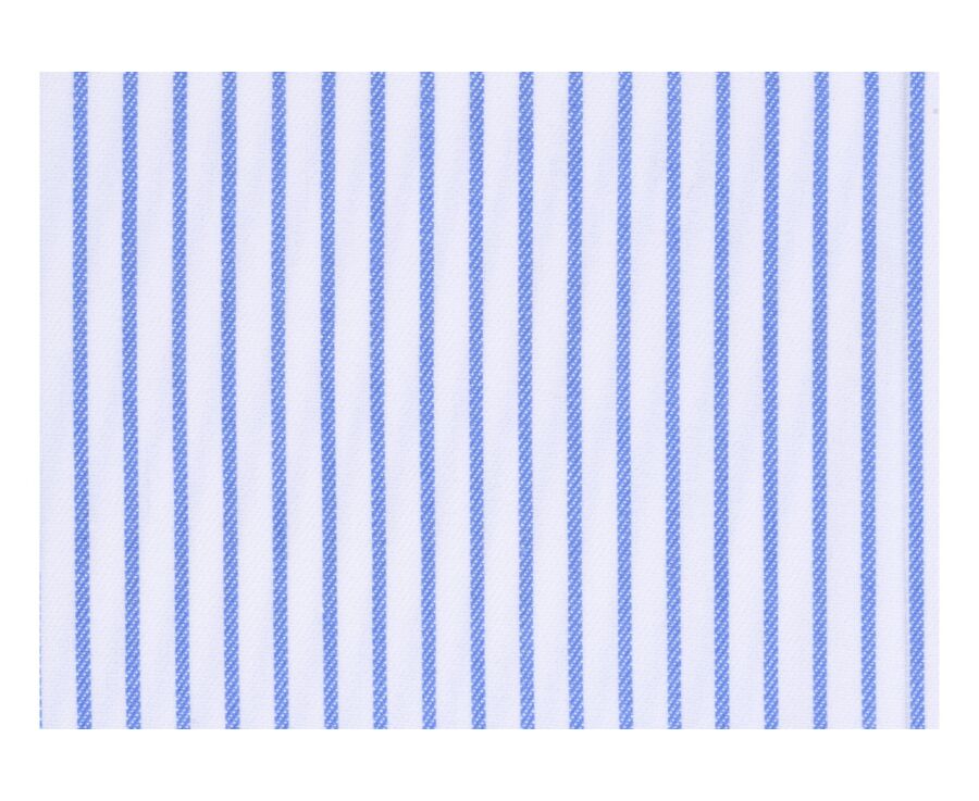 Chemise blanche à rayures bleues - GEOFFROY