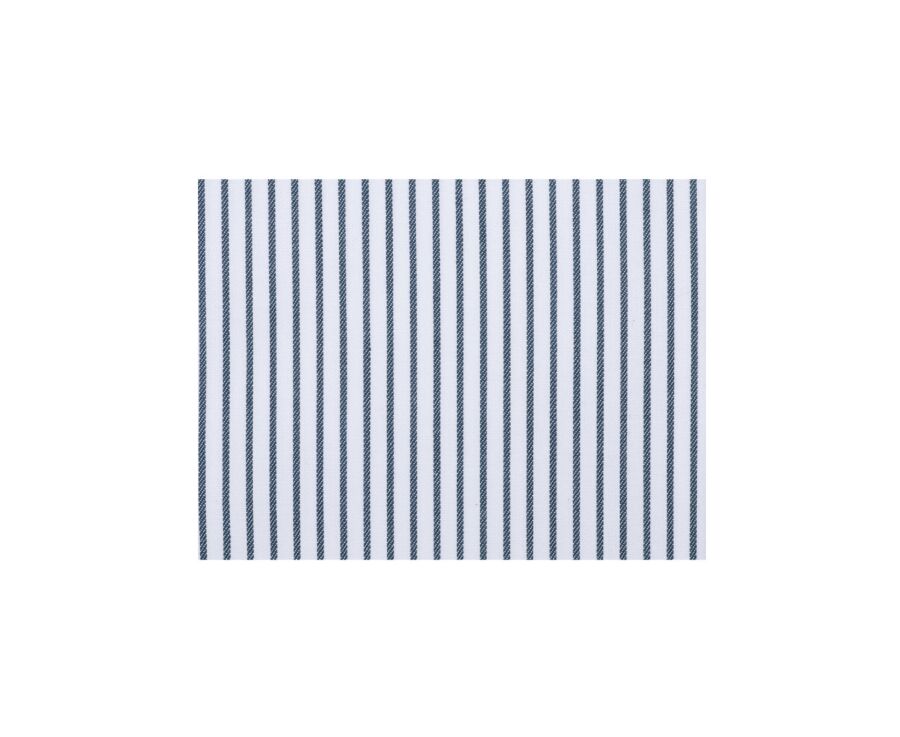 Chemise homme blanches à rayures vertes foncées - GEOFFROY