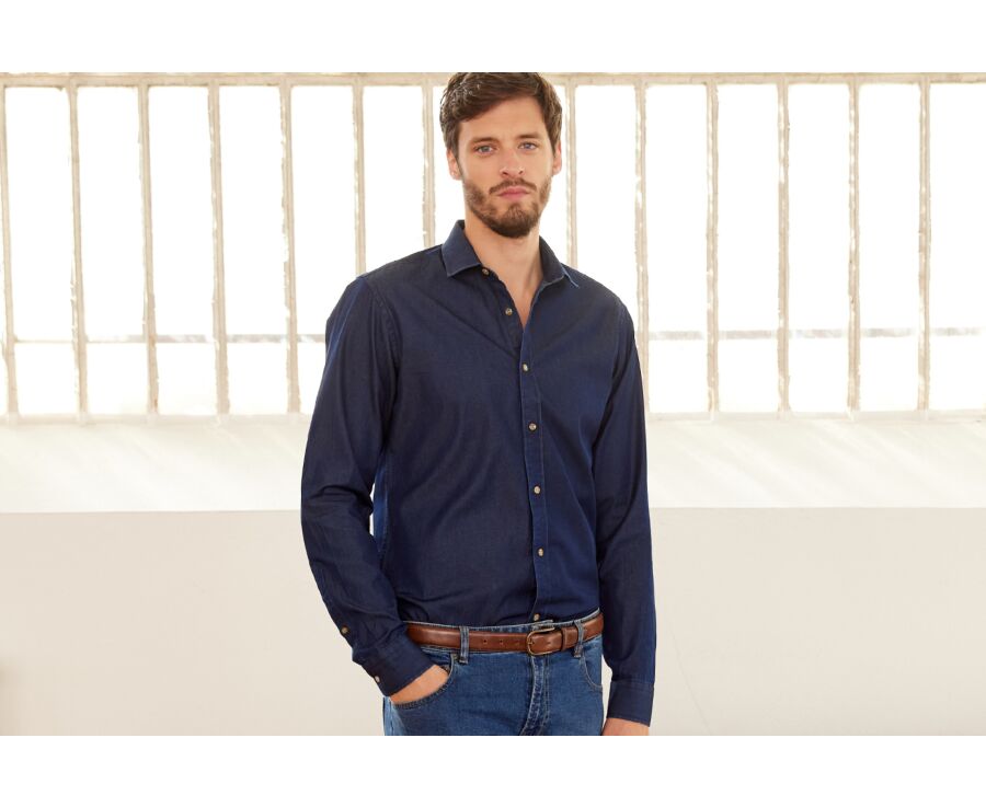 Chemise jean denim Indigo Foncé - JACQUEMIN