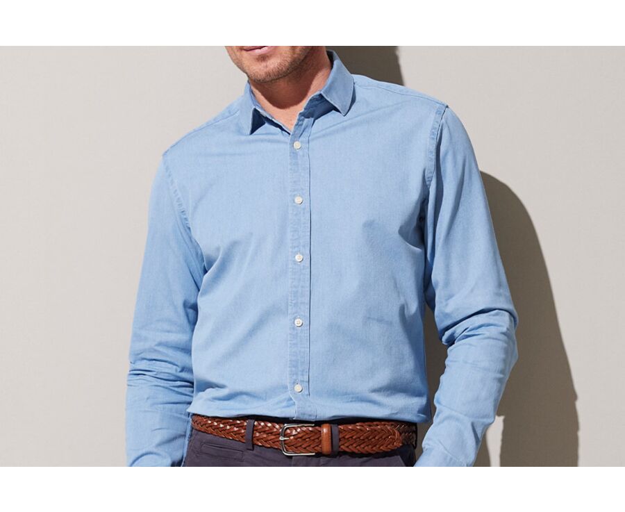 Chemise jean denim Indigo Clair - JACQUEMIN