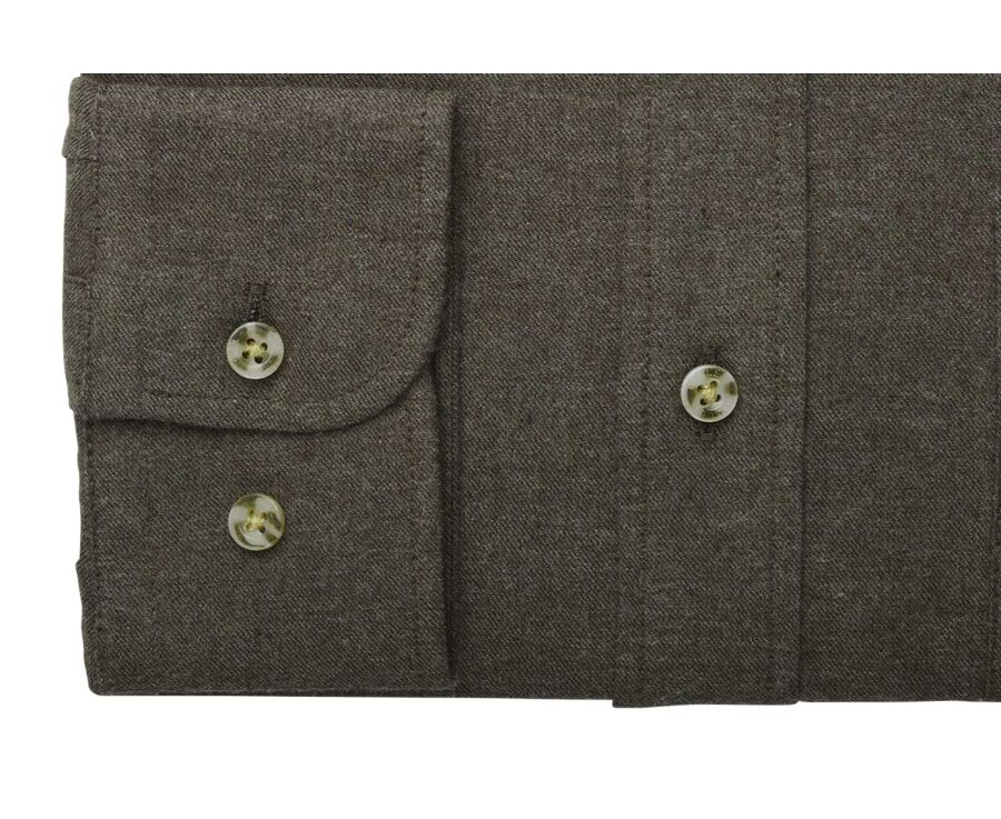 Chemise flanelle Vert Foncé - Poche poitrine - ALEXANDER