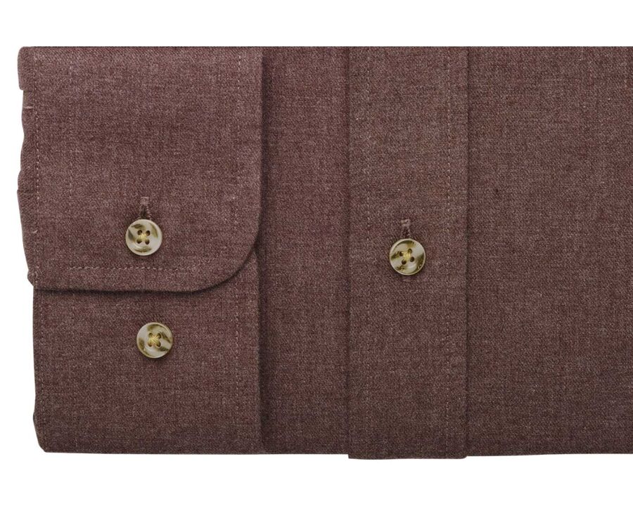 Chemise flanelle Mocha - Poche poitrine - ALEXANDER