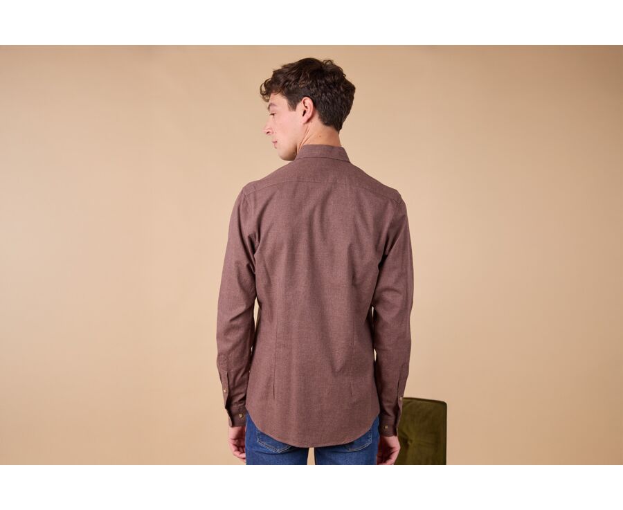 Chemise flanelle Mocha - Poche poitrine - ALEXANDER