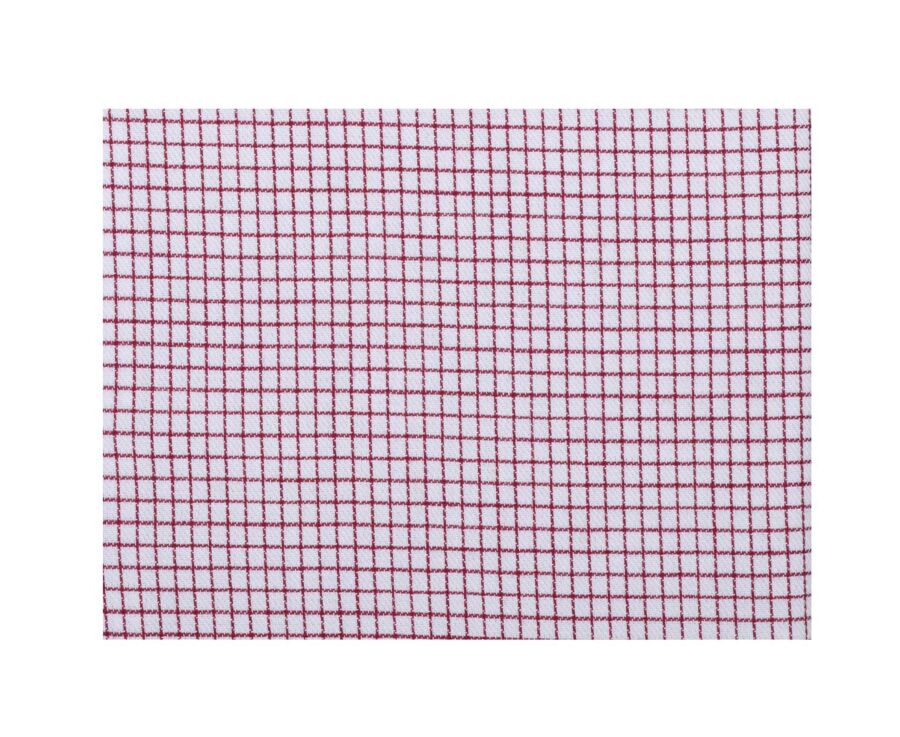 Chemise blanche à petits carreaux rouges - SALVATORE