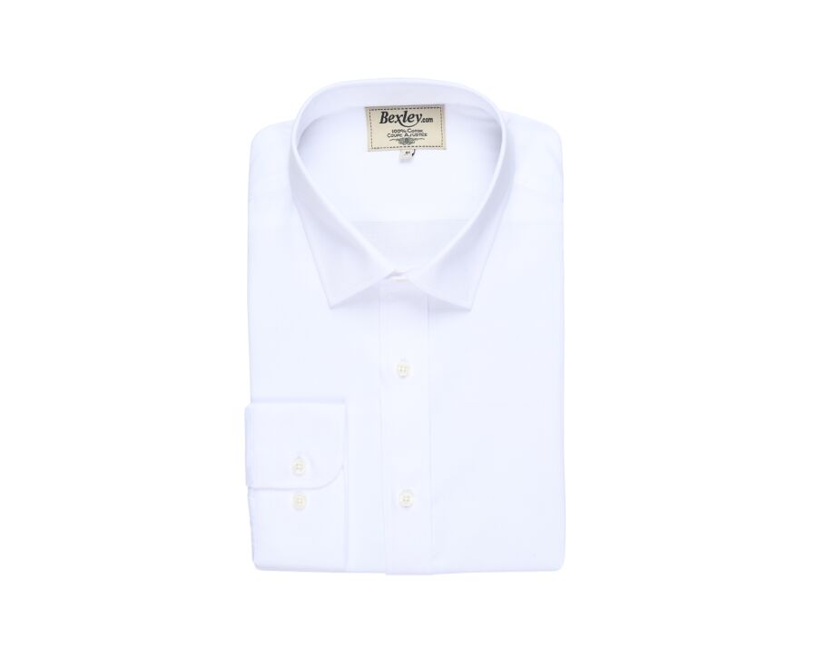 Chemise Blanche en coton - Col français - NORBERTIN
