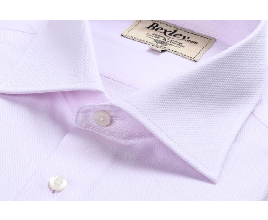 Chemise Oxford rose - Col italien - ERNESTO