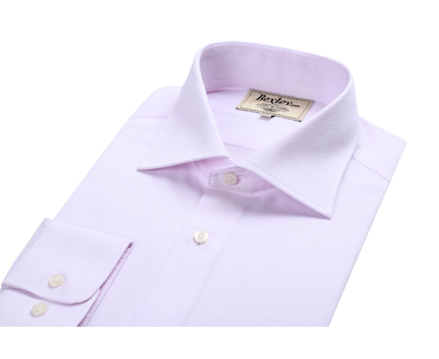 Chemise Oxford rose - Col italien - ERNESTO